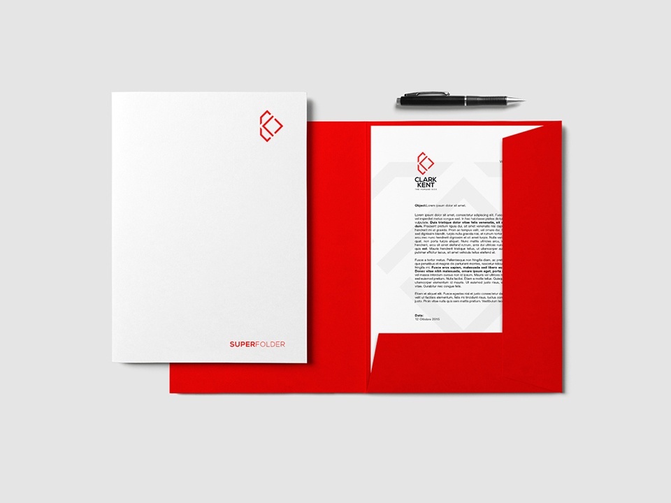 Business card red
